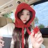 Korean New Hat for Women In Autumn and Winter Balaclava Versatile Warm Head Hat Neck Protection Knitted Wool Hat
