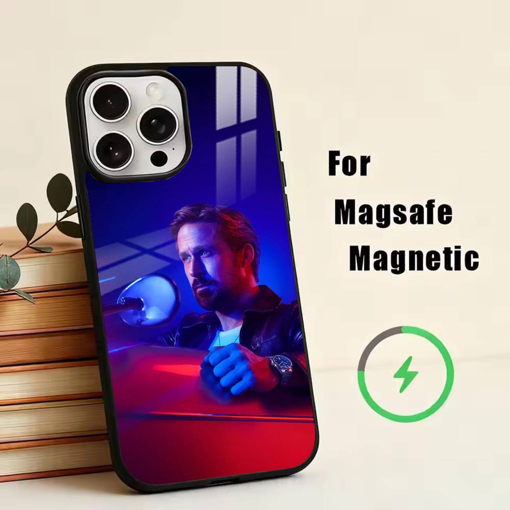 Чехол для телефона R-Ryan Gosling для iPhone 17, 16, 15, 14, 13, 12, 11 Plus, Pro, магнитный с Magsafe, беспроводная зарядка