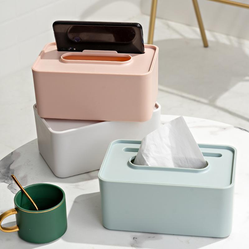 Plastic Creative Advertising Tissue Box Drawing Paper Box Plus Logo Hotel Restaurant Living Room Desktop Napkin Paper Box