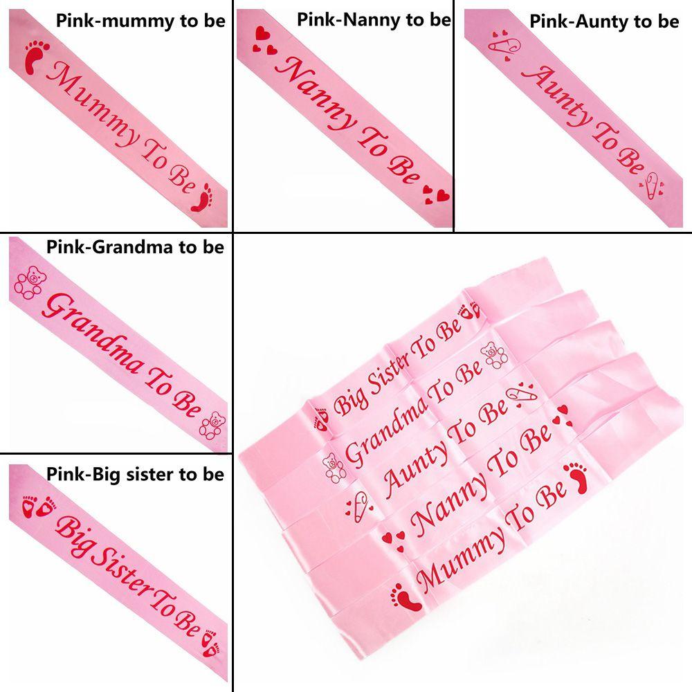 Fashion Mommy To Be Newborn Party Decoration Mom Favor Gift Footprint Sash Boy Girl