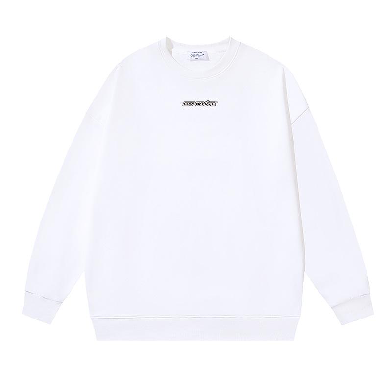 1236 Off-White 2026 Autumn and Winter New OW Three-dimensional Square Arrow Pattern Men's and Women's Round Neck Hoodie
