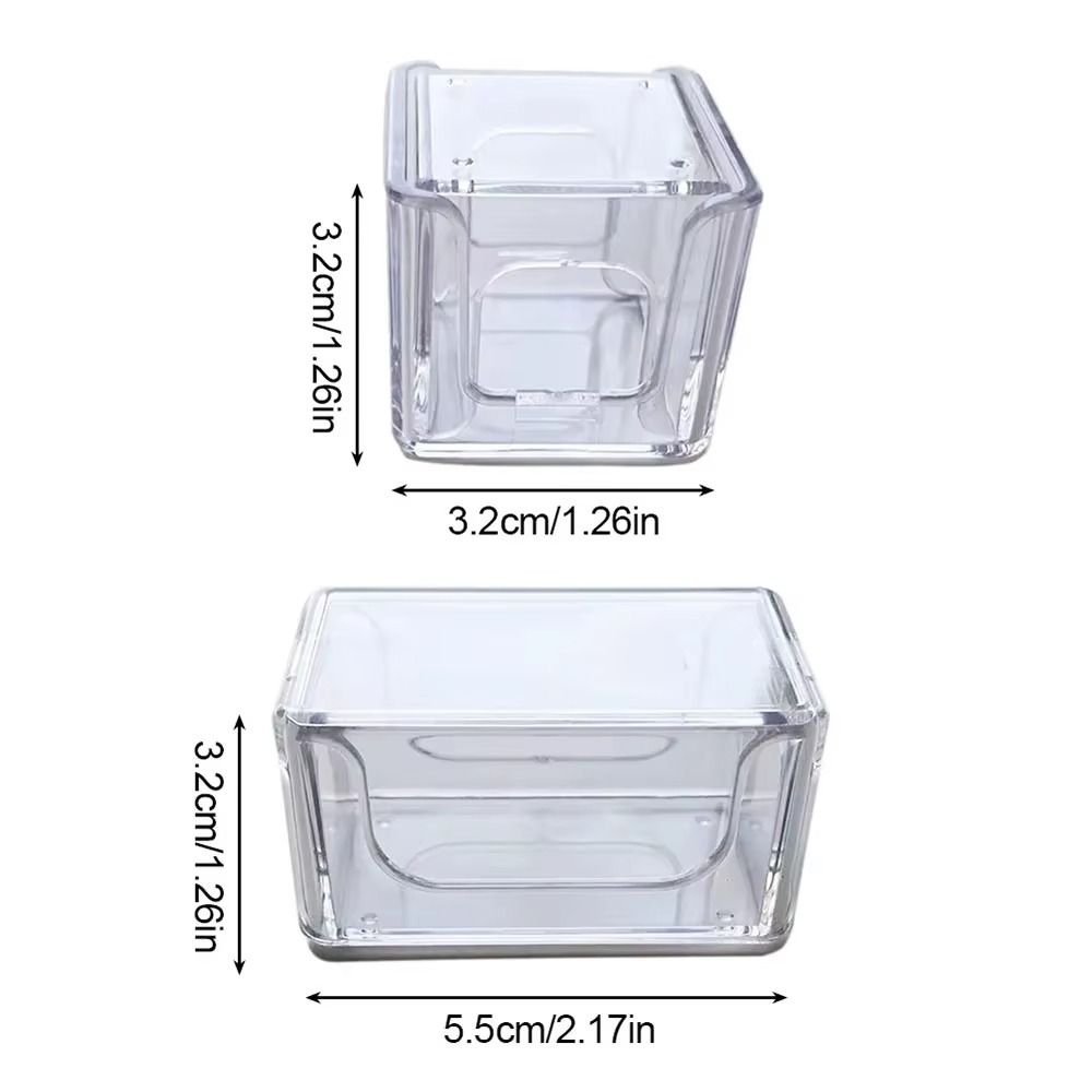 1Pcs Transparent Acrylic Box Plastic Billiard Accessory Durable Chalk Box  Snooker Pool