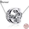 BAMOER Genuine 925 Sterling Silver Letter G Alphabet Beads Charms Fit Charm Bracelets & Bangles DIY