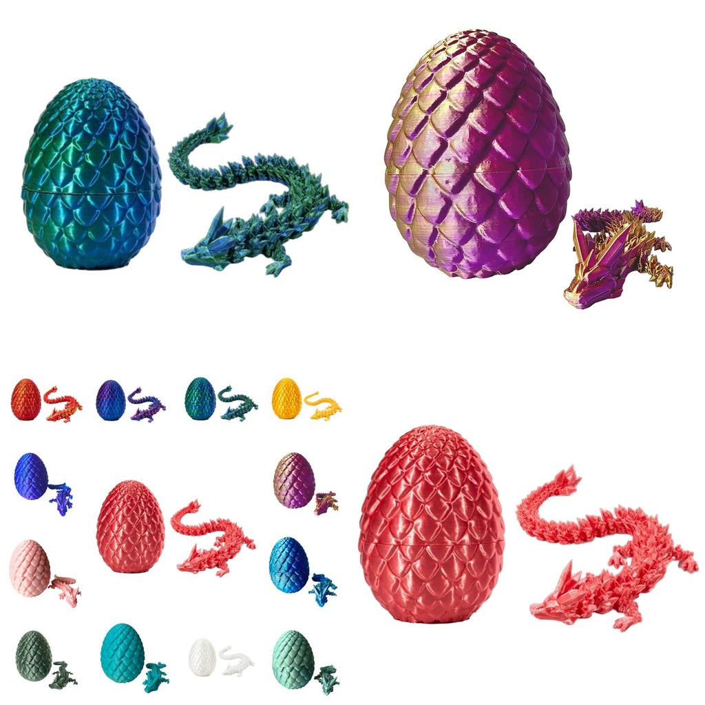 Mesmerizing Gem Dragon Statue Silk Purple-gold Gold Dragon Egg Set Pla Material Collectible
