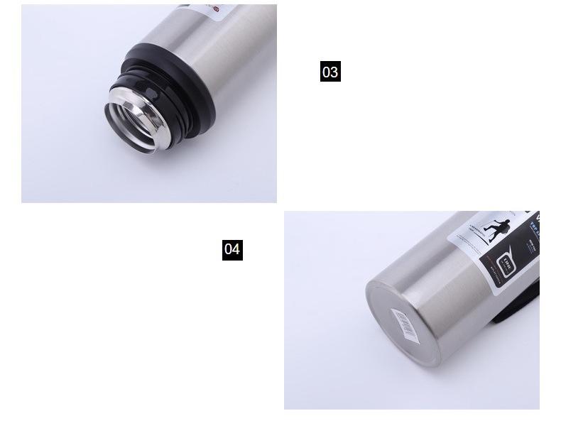 Термобутылка из нержавеющей стали 304 большой вместимости с откидной крышкой – Портативный подарок для активного отдыха