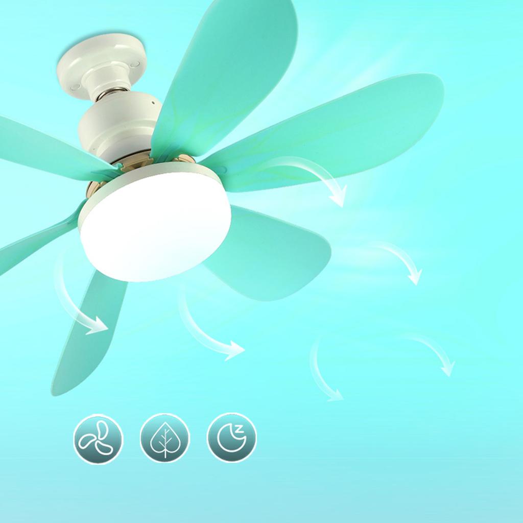 E27 Потолочный вентилятор со светодиодной подсветкой 30 Вт AC86-265 В 110 В 220 В Вентилятор Светильник для внутреннего офисного рынка Белый свет Люстра Вентилятор