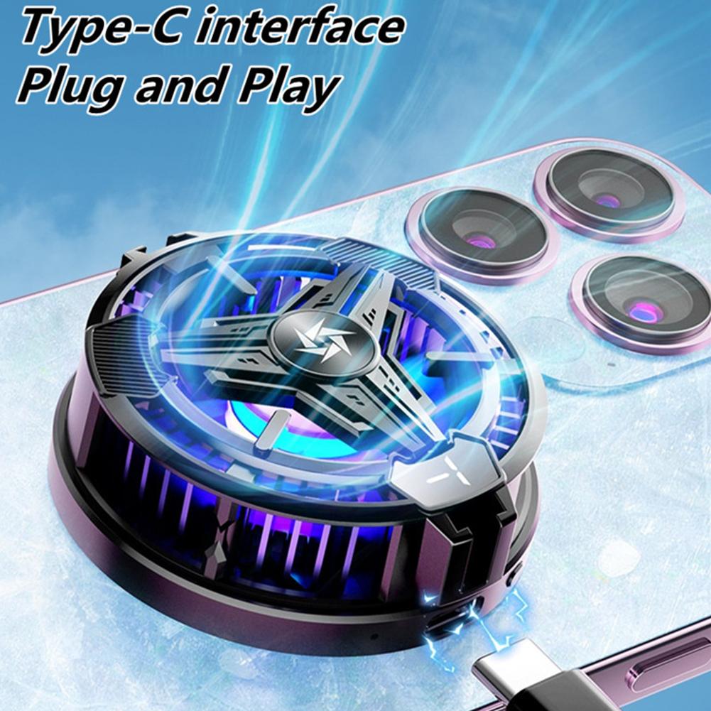 SL10 Mobile Phone Semiconductor Magnetic Radiator with Rgb Light for Pubg Game Cooling Fan Smartphone Cooler for Iphone Android