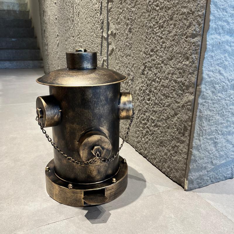 Ретро Винтажный Мусорный Бак в Виде Пожарного Гидранта, Кухонный Домашний Мусорный Бак из Кованого Железа с Вкладышем, Деревенский Индустриальный Стиль, Корзина для Мусора в Виде Пожарного Гидранта