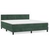 3141434 vidaXL Divan Bed and Mattress Dark Green 160x200cm Velvet
