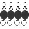 4 шт., походный кемпинг, анти-потерянный выдвижной брелок для ключей, противоугонный, безопасный, растягивающийся брелок