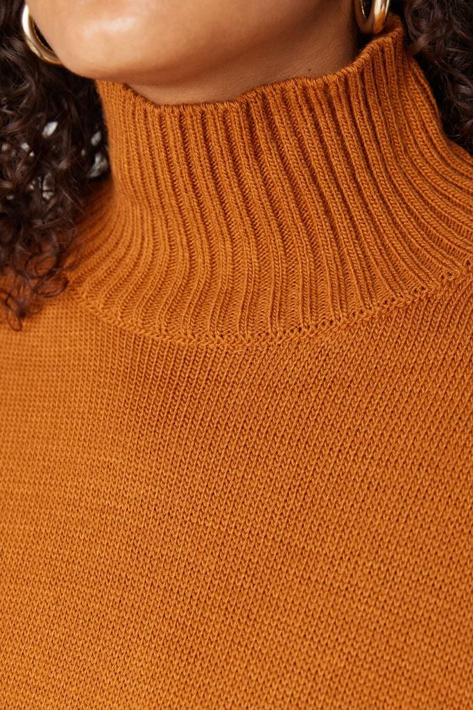 Женская мода, новый свитер больших размеров, водолазка с корицей, трикотаж с низкими плечами, свитер