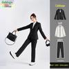 Spring Autumn Slim Fit Professional Suit Set for College Interviews and Formal Wear