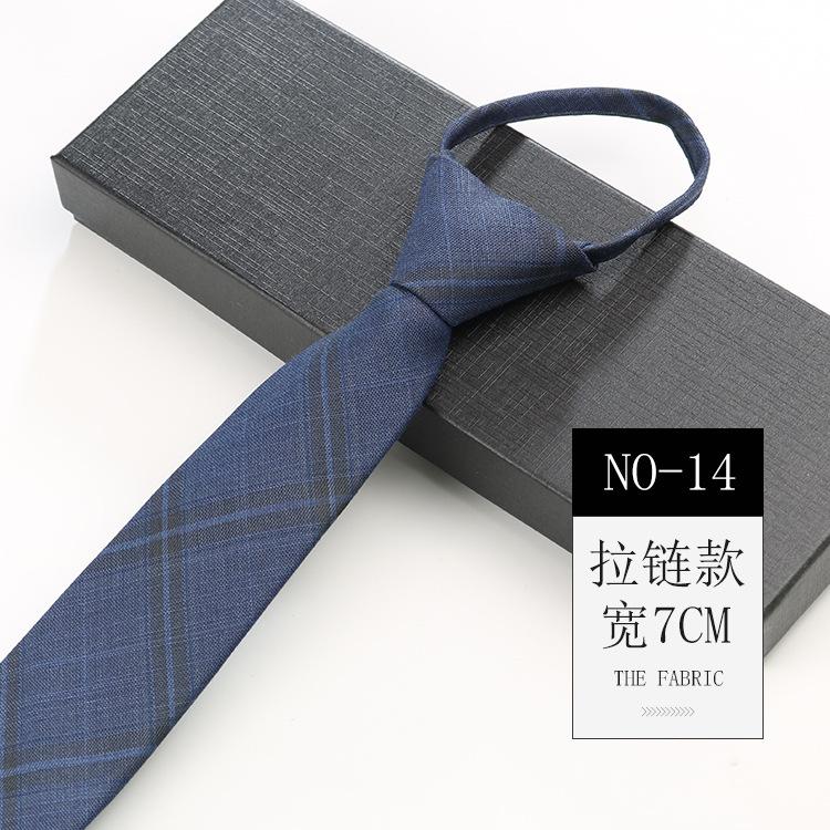 Галстук из хлопка мужской британский ретро клетчатый костюм джентльмена свадебный без узла на молнии узкий галстук
