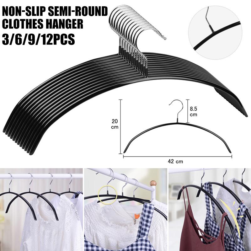 Металлическая дуга утолщенная с нескользящими накладками Вешалки для одежды Идеально подходят для платьев блузок и брюк Рубашек и свитеров Домашние вешалки