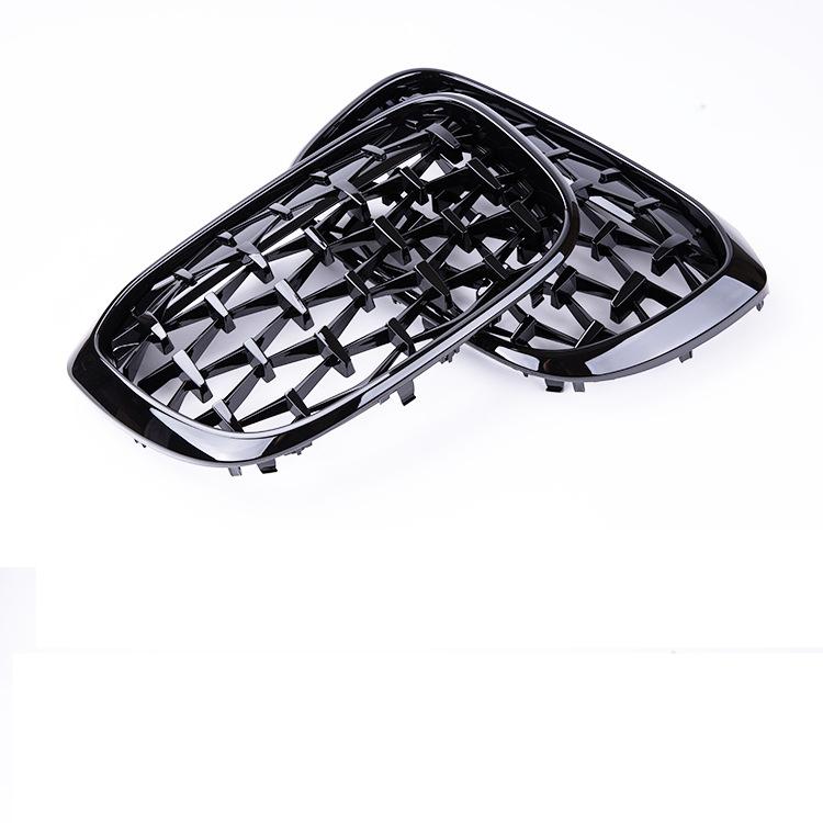 2PCS Car Front Grills Kidney Grill For BMW X3 G01 G08 X4 G02 2018-2021 Bumper Diamond Trim Racing Grille Meteor Styling