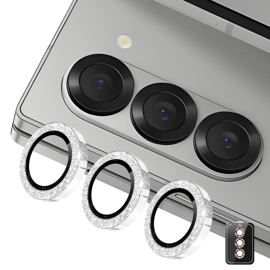 Защитное стекло для камеры Samsung Galaxy Z Fold6 5G ENKAY Hat-Prince с блестками