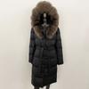 OFTBUY Зимнее женское пальто с воротником из натурального меха лисы, куртка с капюшоном, толстая теплая осенняя шапка, съемная, удлиненная, белая утиная пуховая верхняя одежда