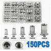 150/165Pcs Assorted Sizes Rivet Nut Kit SAE & Metric Nutsert Kit  DIY Projects