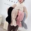 Protection Women Cross Scarf Imitation Rabbit Fur Scarf Comfortable Neckerchief Korean Style Wraps