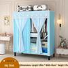 Portable Folding Fabric Wardrobe with Metal Frame