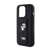 Karl Lagerfeld Gripstand Saffiano Karl & Choupette Pins - Etui Iphone 13 Pro (Czarny)
