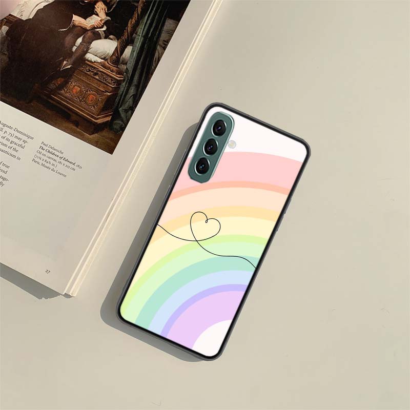 Rainbow Gradient Love Phone Case for Samsung A54 A14 A24 A34 A17 A37 A57 A55 A35 A25 A15 A07 A05S A04S A12 A22 A32 A52S A72 Gala