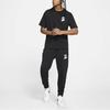 Nike Мужская футболка с коротким рукавом, черный цвет, с американским ретро-логотипом из трех полосок