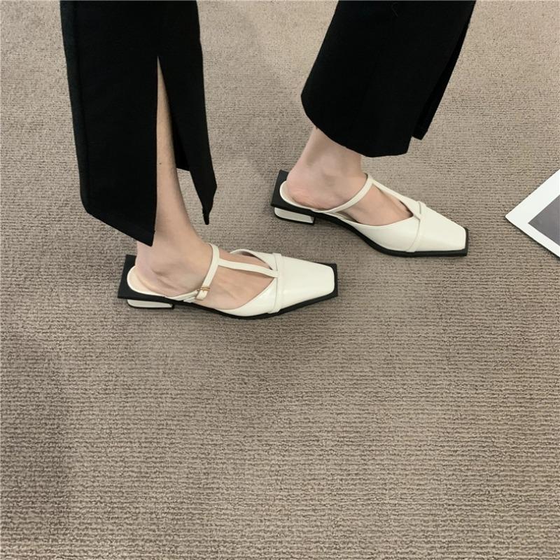 Дизайнер Моды Летние Женские Мюли Тапочки Модные Неглубокие Квадратный Носок Зебра Слайды Повседневные Уличные Офисные Леди Сандалии