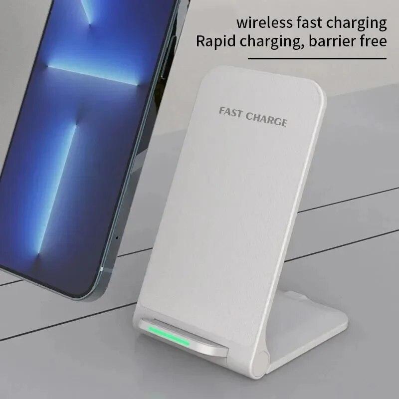 Беспроводная зарядная станция 2025 года для iPhone 16 15 14 13 12 Pro Max 11, подставка для телефона, быстрая зарядка для Samsung Xiaomi складной