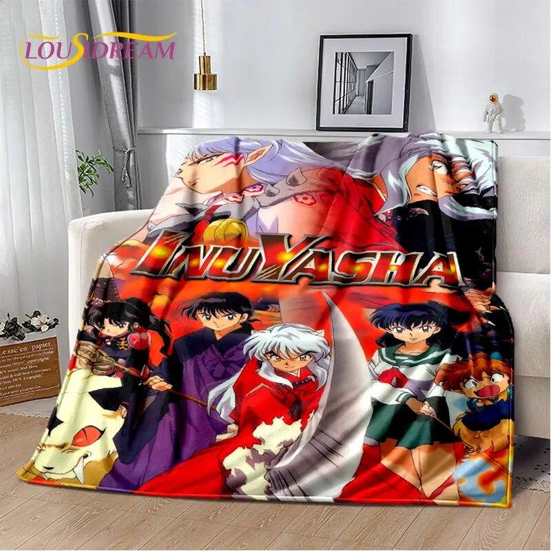 Мягкое плюшевое одеяло с рисунком аниме Inuyasha, фланелевое одеяло для гостиной, спальни, кровати, дивана, чехол для пикника Bettdecke