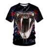 Hip Hop Summer Short Sleeve T Shirts Snake Series 3D Printed T Shirt Streetwear Men's Animal Tees Casual Outfit