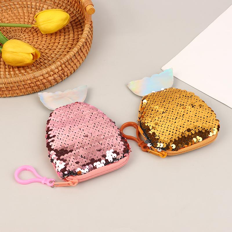 Lovely Sequined Mermaid Tail Coin Purse Cute Small Wallet Money Change Pouch Earphone Storage Bags For Children Gifts