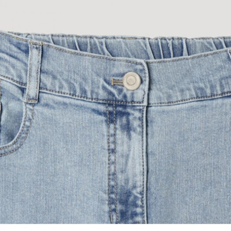 [Она S miSS] Мешковатые джинсовые брюки с полосками сзади SSmlp22050 Ll