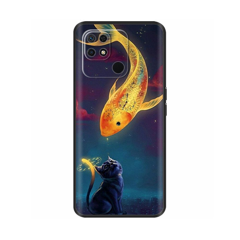 Чехол для Redmi 10C Милый мультяшный Мягкий Жидкий Силиконовый Корпус Телефона Для Xiaomi Redmi 10C Задняя Крышка redmi10C 10 C Чехлы Fundas