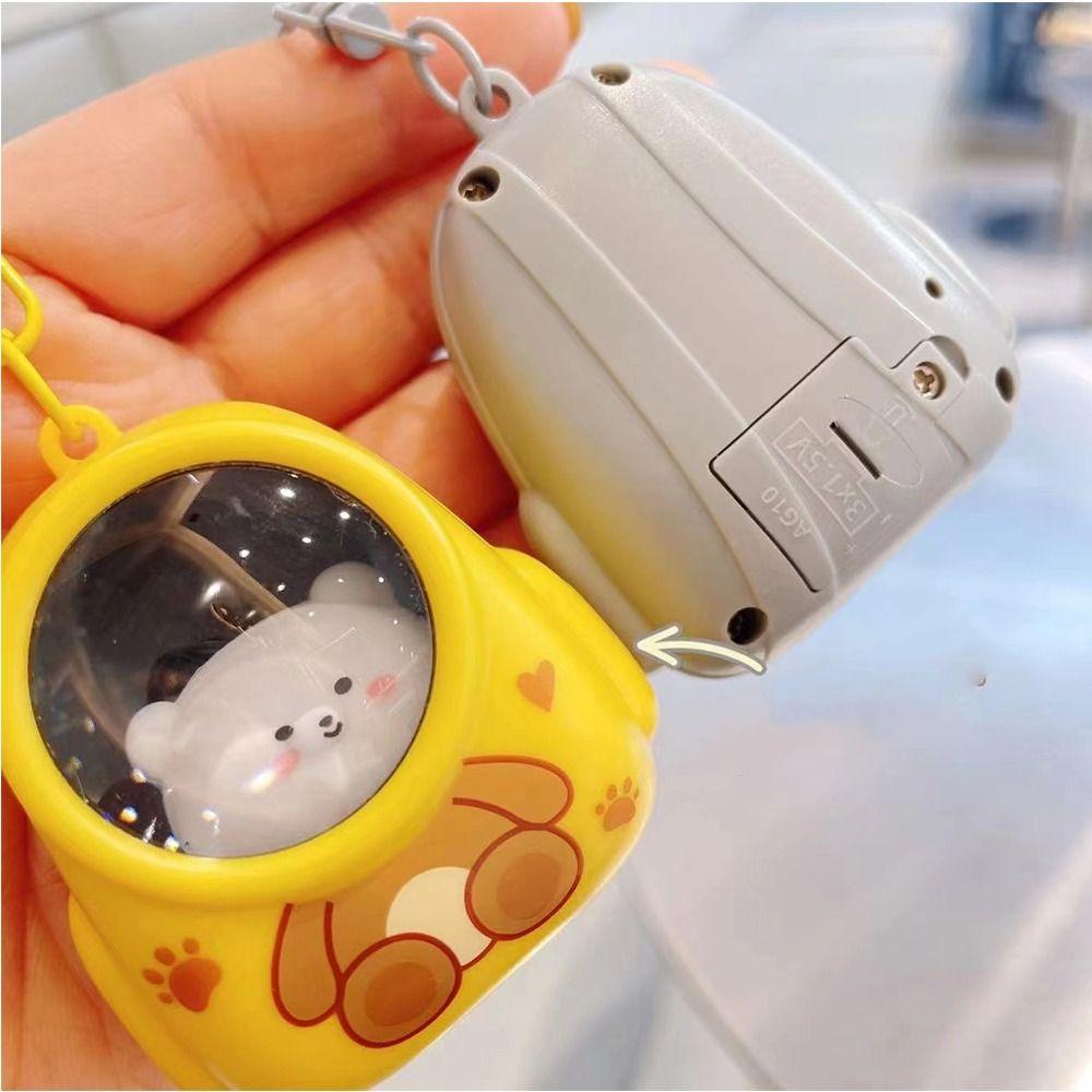Cat Backpack Lights Key Chain Bear Cute Bag Charm Personality Cartoon Animal Keychain  Gift