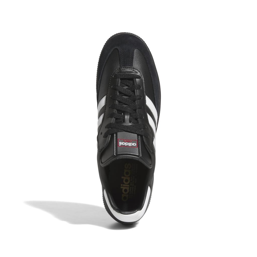 Футзальные кроссовки Samba Leather 10075 Core Black cm [Adidas] Мужские черные/Обувь белая/Core (019000) 27,0