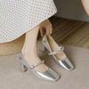 High Heels  New High Quality Leather Business Shoes Silver Wedding Party Shoes Girls Luxury Shoes
