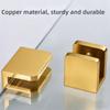 Латунный стеклянный зажим для ванной полки винного шкафа медный кронштейн для крепления сэндвич-панелей из стекла фурнитура для межкомнатной двери