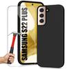 Protective Case - BOOLING - for Samsung Galaxy S22 Plus - Silicone - Anti-Scratch - Black - 2 Glasses