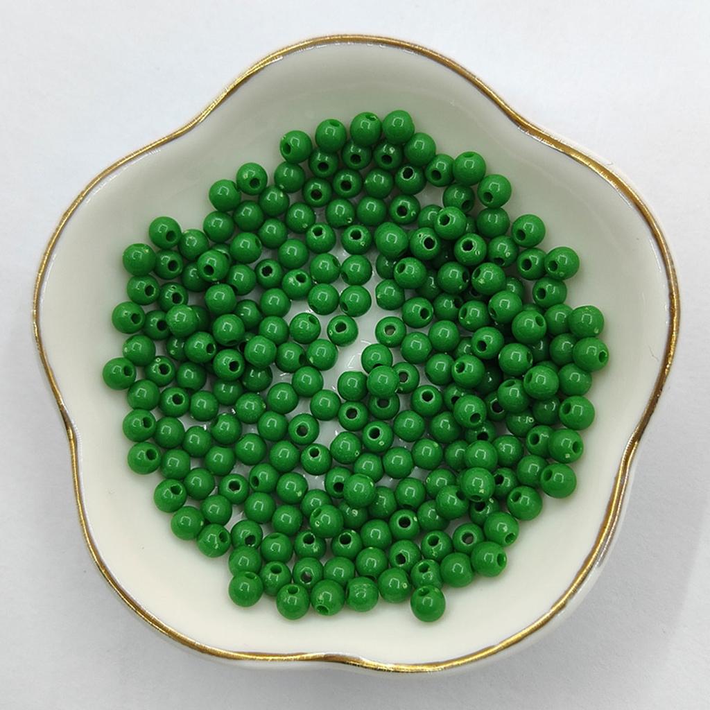 Творческий браслет ожерелье круглые свободные бусины изготовление ювелирных изделий мини бусины 200 шт 4 мм DIY для однотонного кулона маленькие бусины