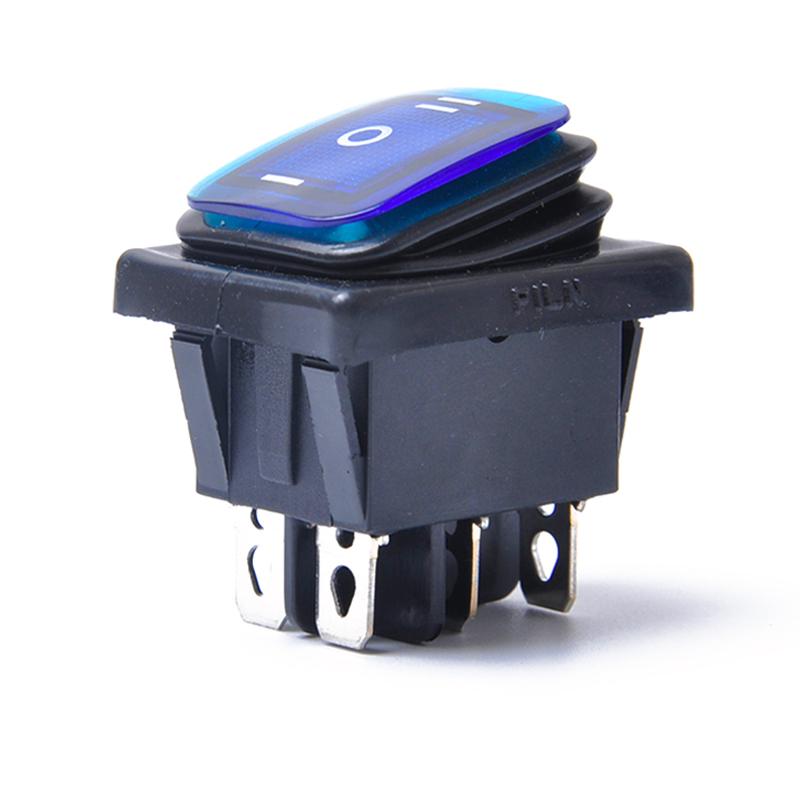 Вкл-Выкл-Вкл 6-контактный 12 В Автомобильный Лодочный светодиодный кулисный переключатель с фиксацией водонепроницаемый переключатель
