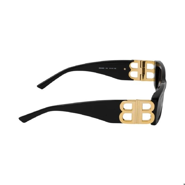 Lunettes de soleil - Balenciaga - BB0096S - Noir - Enveloppant - Femme