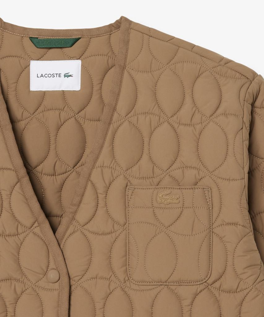 LACOSTE Women'S V-Neck Lightweight Padded Jumper Bf8407-56N Six