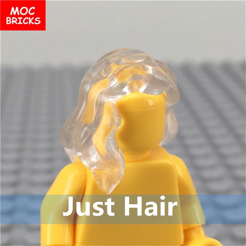 Нетоксичные 5 шт./лот Детали Moc Кирпичики Женские Волосы Собранные Частицы Строительные Блоки Аксессуары Детские Игрушки Пластиковые Куклы