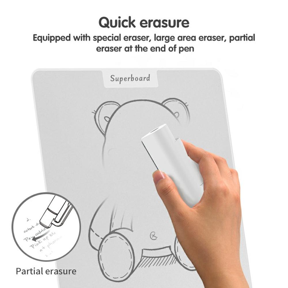 10 Inch ABS Plastic Magnetic Writing Tablet Nano Microcapsule Drawing Board with Eraser and Pen