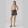 Women's High-waisted Flowing Belted Shorts with Printed Pockets VERO MODA