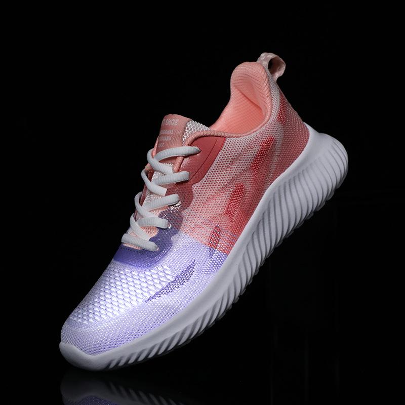 Новые летние плетеные женские спортивные туфли Fly-woven, дышащая обувь, тонкие полые универсальные женские одинарные туфли, повседневные кроссовки