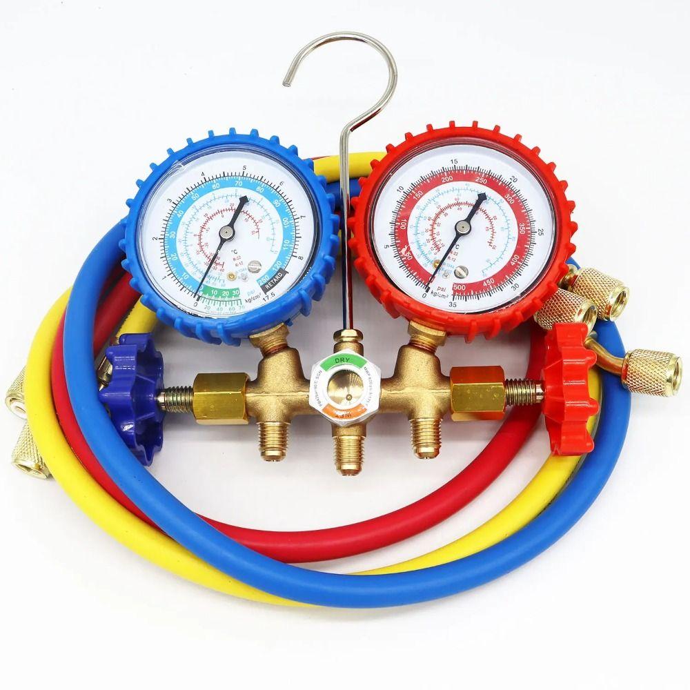 3 Way R410A Manifold Gauge Set  for R410a R22 R134a R404a Refrigerant