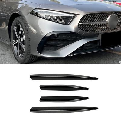 Для Mercedes-Benz A-Class W177 A200 A35 AMG 2023 2024 Передний сплиттер бампера Решетка противотуманной фары Спойлер Защитная накладка Воздухозаборник Ветровой нож