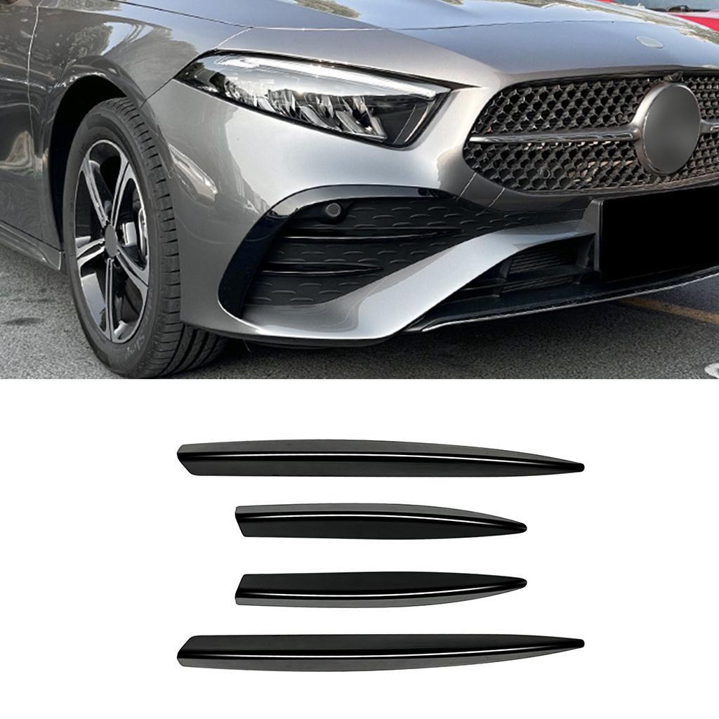 Для Mercedes-Benz A-Class W177 A200 A35 AMG 2023 2024 Передний сплиттер бампера Решетка противотуманной фары Спойлер Защитная накладка Воздухозаборник Ветровой нож
